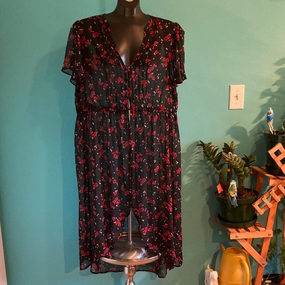NWT Torrid Maxi Chiffon Blouse - Picture 3 of 8